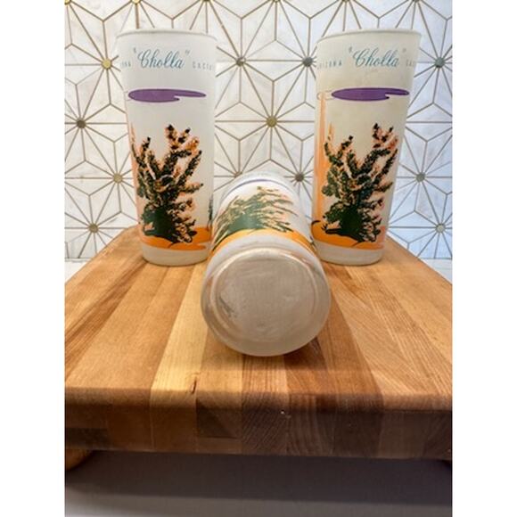 Vintage Blakely Oil & Gas Arizona Frosted Juice Glasses | Collectible | Set of 3 - Picture 7 of 8